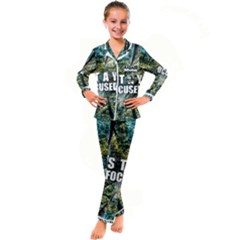 Stay Focused Focus Success Inspiration Motivational Kids  Satin Long Sleeve Pajamas Set by Bangk1t