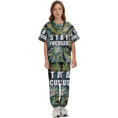 Stay Focused Focus Success Inspiration Motivational Kids  Tee And Pants Sports Set by Bangk1t