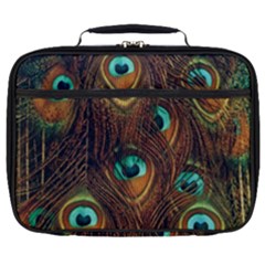 Peacock Feathers Full Print Lunch Bag by Ravend