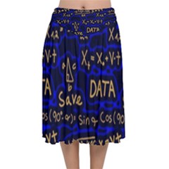 Art Pattern Design Background Graphic Velvet Flared Midi Skirt by Ravend