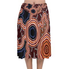 Pathways New Hogarth Arts Velvet Flared Midi Skirt by hogartharts