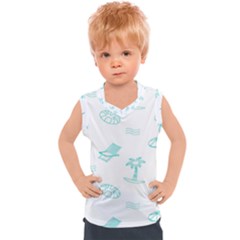 Summer Beach Seamless Pattern Kids  Sport Tank Top