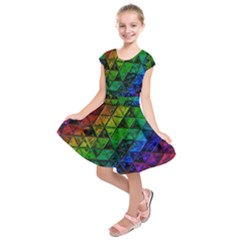 Pride Glass Kids  Short Sleeve Dress by MRNStudios