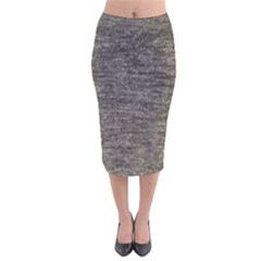 Gray Digital Fabric Vintage Velvet Midi Pencil Skirt by ConteMonfrey