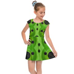 Abstract Geometric Modern Pattern Kids  Cap Sleeve Dress by dflcprintsclothing