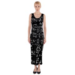 E=mc2 Text Science Albert Einstein Formula Mathematics Physics Fitted Maxi Dress by uniart180623