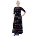 Black Background With Text Overlay Mathematics Formula Board Half Sleeves Maxi Dress View2