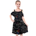 Black Background With Text Overlay Mathematics Formula Board Kids  Cut Out Shoulders Chiffon Dress View1