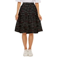 Black Background With Text Overlay Digital Art Mathematics Classic Short Skirt by uniart180623