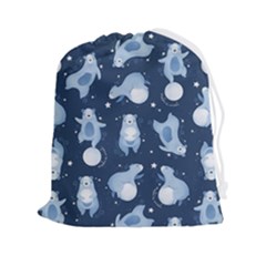 Bear Pattern Patterns Planet Animals Drawstring Pouch (2xl) by uniart180623