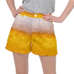 Beer Texture Liquid Bubbles Women s Ripstop Shorts by uniart180623