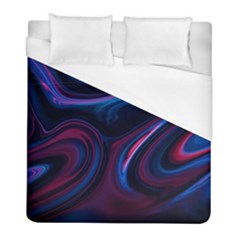 Purple Blue Swirl Abstract Duvet Cover (full/ Double Size) by uniart180623