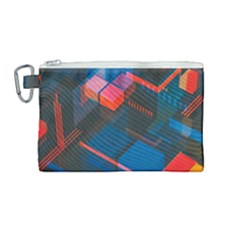 Minimalist Abstract Shaping Abstract Digital Art Canvas Cosmetic Bag (medium) by uniart180623