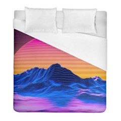 Sun Ultra Artistic 3d Illustration Sunset Duvet Cover (full/ Double Size) by uniart180623