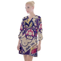 Retro Cartoon Titty Parody Open Neck Shift Dress by uniart180623