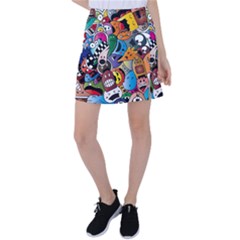 Cartoon Explosion Cartoon Characters Funny Tennis Skirt by uniart180623