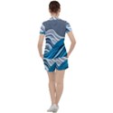 Waves Ink Abstract Texture Art Women s Tee and Shorts Set View2