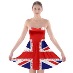 Union Jack London Flag Uk Strapless Bra Top Dress by Celenk