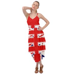 Union Jack London Flag Uk Layered Bottom Dress by Celenk