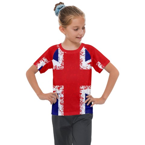 Union Jack London Flag Uk Kids  Mesh Piece Tee by Celenk