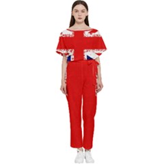 Union Jack London Flag Uk Batwing Lightweight Chiffon Jumpsuit by Celenk