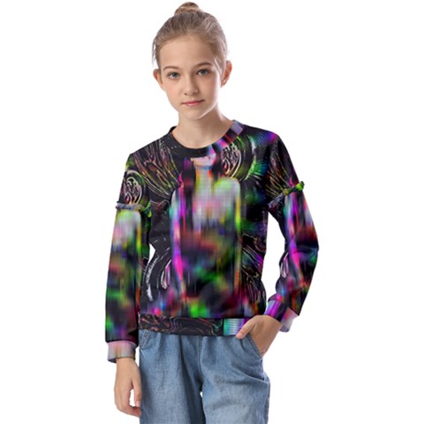 Festive Freak Kids  Long Sleeve Tee With Frill  by MRNStudios