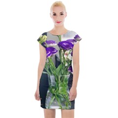 Cute Flower Wallpaper Cap Sleeve Bodycon Dress by artworkshop