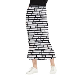 Cartoon Wall  Maxi Fishtail Chiffon Skirt by ConteMonfrey