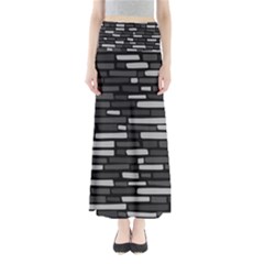 Black And Grey Wall Full Length Maxi Skirt by ConteMonfrey