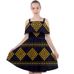 Abstract Antique Architecture Art Artistic Artwork Cut Out Shoulders Chiffon Dress by Simbadda