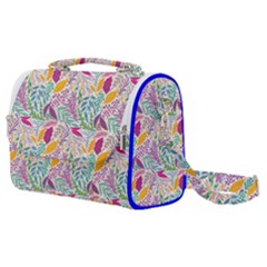 Leaves Colorful Leaves Seamless Design Leaf Satchel Shoulder Bag by Simbadda