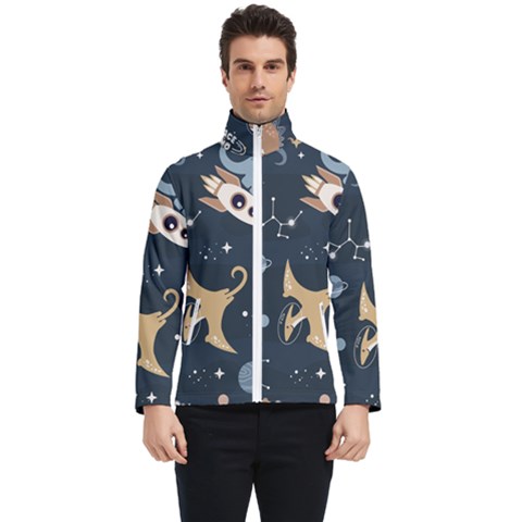 Space Theme Art Pattern Design Wallpaper Men s Bomber Jacket by Simbadda