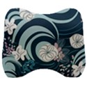 Flowers Pattern Floral Ocean Abstract Digital Art Velour Head Support Cushion View1