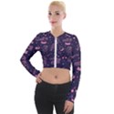 Various Cute Girly Stuff Seamless Pattern Long Sleeve Cropped Velvet Jacket View1