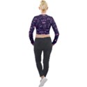 Various Cute Girly Stuff Seamless Pattern Long Sleeve Cropped Velvet Jacket View2