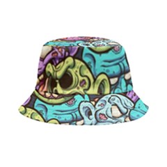 Zombie Heads Pattern Bucket Hat by Simbadda