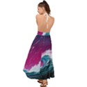 Tsunami Waves Ocean Sea Nautical Nature Water Unique Backless Maxi Beach Dress View2