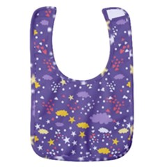 Pattern Cute Clouds Stars Baby Bib by Simbadda