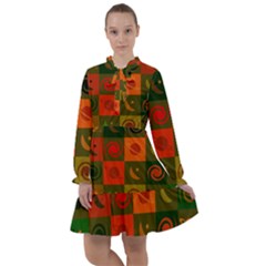 Space Pattern Multicolour All Frills Chiffon Dress by Simbadda