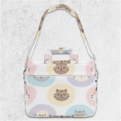 Cute Cat Seamless Pattern Background Macbook Pro 13  Shoulder Laptop Bag  by Simbadda