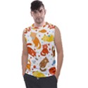 Seamless Pattern With Kittens White Background Men s Regular Tank Top View1