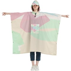 Bermuda Pastels   Women s Hooded Rain Ponchos by Khoncepts