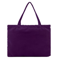 Dark Purple Grape  Zipper Medium Tote Bag by Khoncepts