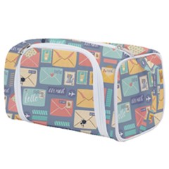 Pattern Postal Stationery Toiletries Pouch by Simbadda