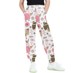 Pink Animals Pattern Kids  Joggers by Simbadda