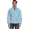 Medical Seamless Pattern Men s Puffer Bubble Jacket Coat View1