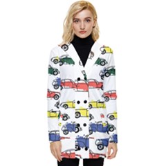 Cars Pattern Button Up Hooded Coat  by Simbadda