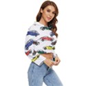 Cars Pattern Women s Lightweight Cropped Hoodie View3