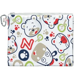 Animals Pattern Canvas Cosmetic Bag (xxxl) by Simbadda