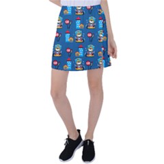 Racing-car-printing-set-cartoon-vector-pattern Tennis Skirt by Simbadda